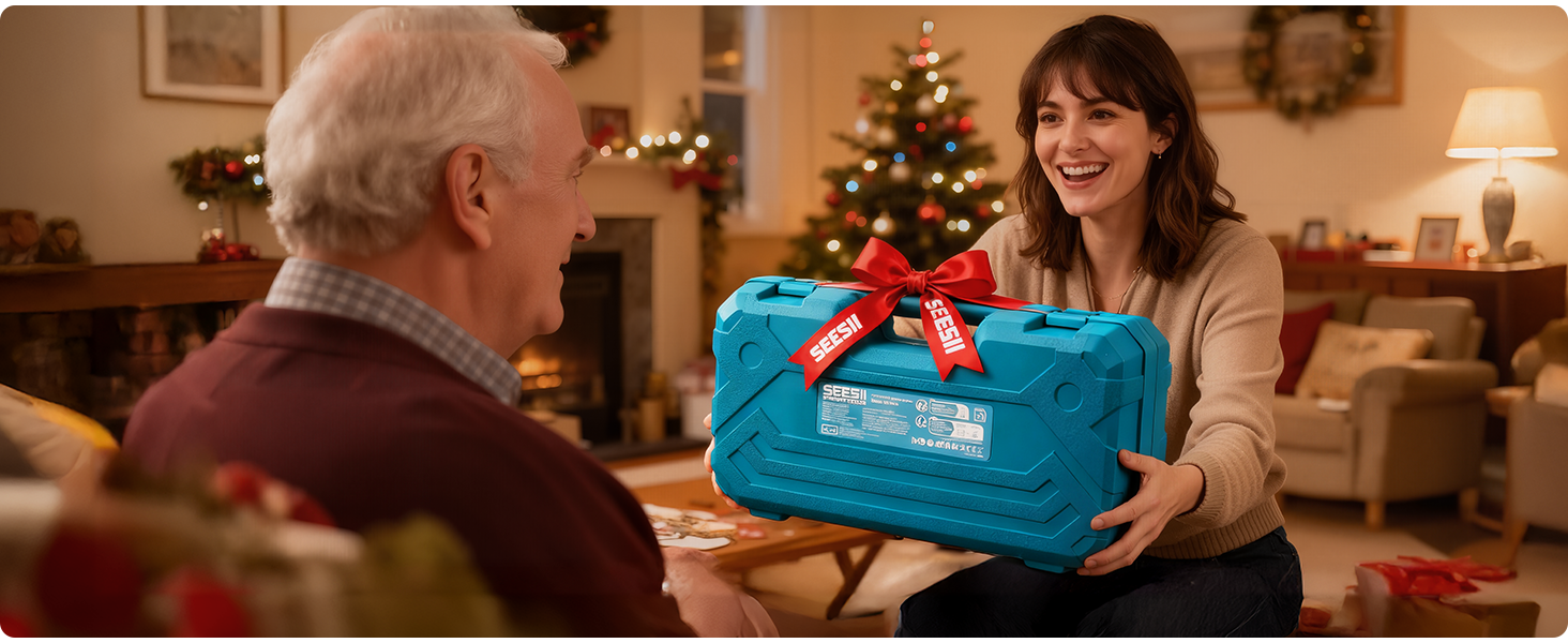 Акумуляторна міні-пила SEESII 6 дюймів (8000mAh) з автоматичною подачею мастила та запасним ланцюгом | Пила для саду, гілок та дрібного дерева