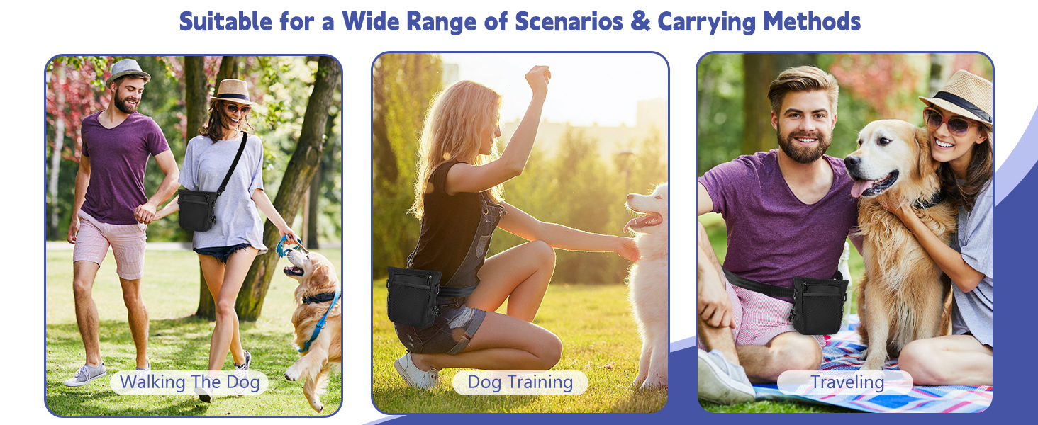 Набір для собак Leckerlibeutel: сумка для ласощів, клікер, диспенсер для фекалій, сумка на пояс для корму, чорно-помаранчевий