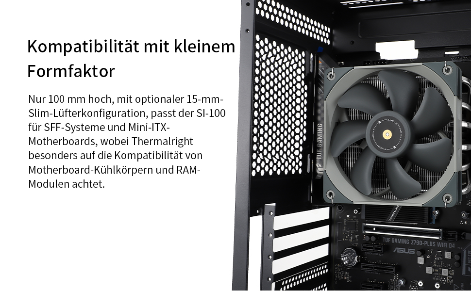 Thermalright SI-100: Повітряний кулер для CPU з 6 теплових трубок, тихий вентилятор TL-E12B PWM, технологія AGHP 3.0, сумісний з AMD AM4/AM5 та Intel 1150/1151/1200/1700/2066