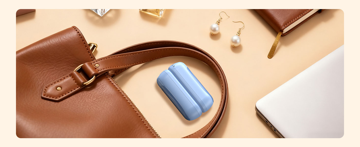 Електричні грілки для рук 2 шт. 7000mAh з 3 рівнями нагріву, портативні магнітні грілки для рук, подарунок на зиму для жінок та чоловіків (2 шт. блакитні)