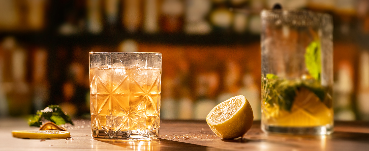 Набір склянок для віскі Veecom, 315 мл (2 шт.) - Old Fashioned, Tumbler, для скотчу та коктейлів