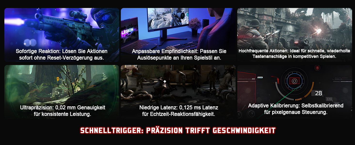 Механічна ігрова клавіатура YUNZII MADLIONS MAD68 з провідним підключенням, Hall Effect, PBT клавіші, RGB підсвічуванням, 8K polling rate (Black, Magnetic Amber Pro Switch)