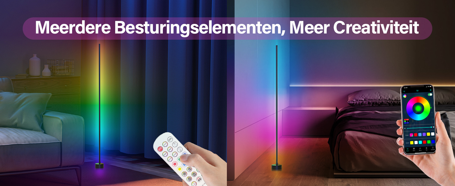 LED-підсвітка для дому: RGB-лампа для вітальні, спальні, ігрової кімнати. Димер, керування через додаток, музичний синхронізатор, 16 мільйонів кольорів, 68 режимів, чорний колір