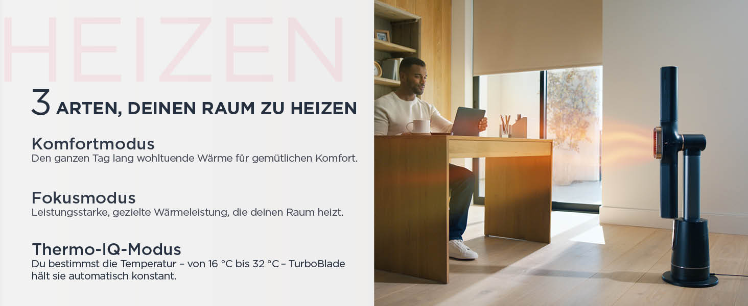 Вентилятор та обігрівач 2-в-1 Shark TurboBlade Cool + Heat з термостатом, пультом керування та коливанням | Безлопатевий вентилятор та обігрівач для швидкого нагріву та охолодження, чорно-золотий, TH200EU TurboBlade – Cool + Heat, антрацит