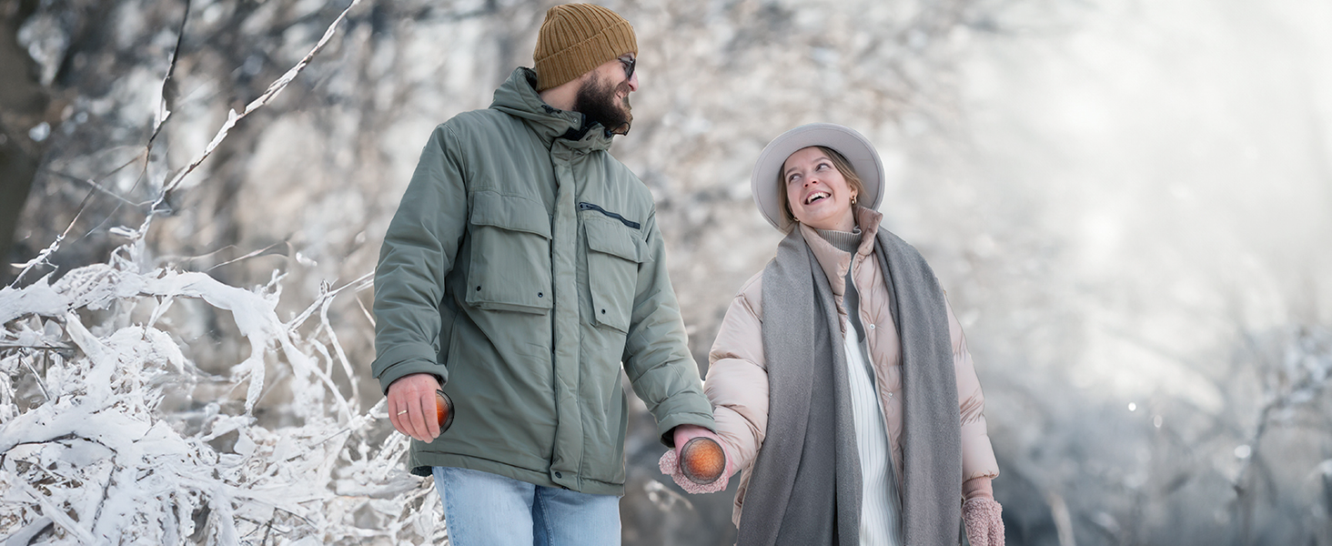 Електричні грілки для рук 2 шт. | USB, 3 режими нагріву, 20 годин тепла, для активного відпочинку та дому, чорний