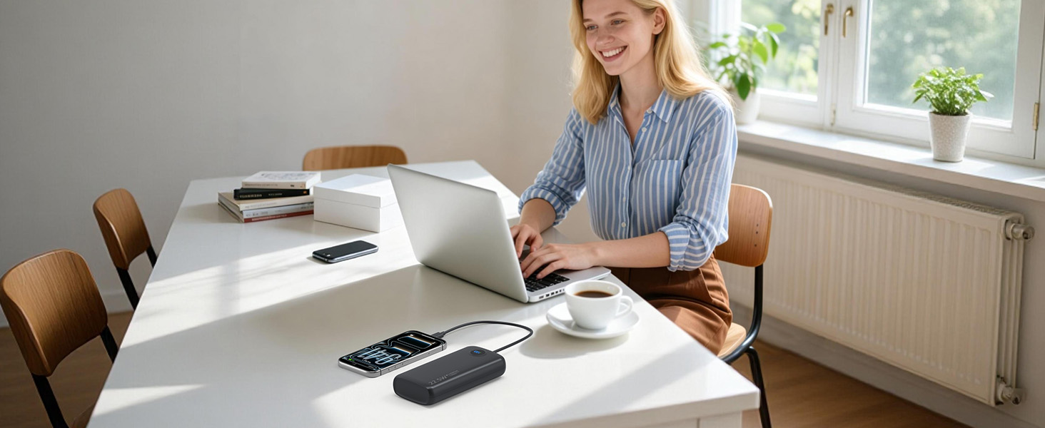 Потужний Power Bank 27000mAh 22.5W з підтримкою PD 3.0 та QC 4.0, зовнішній акумулятор USB-C зі швидкою зарядкою та LED-дисплеєм для iPhone, Samsung, iPad та смартфонів