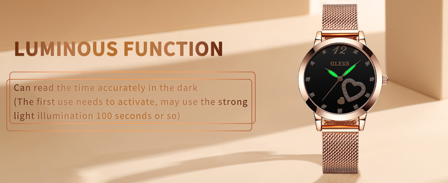 Годинник жіночий OLEVS рожеве золото з серцем та діамантом, чорно-білий циферблат, кварц, водонепроникний, комплект з браслетом, моделі 5189, рожевий