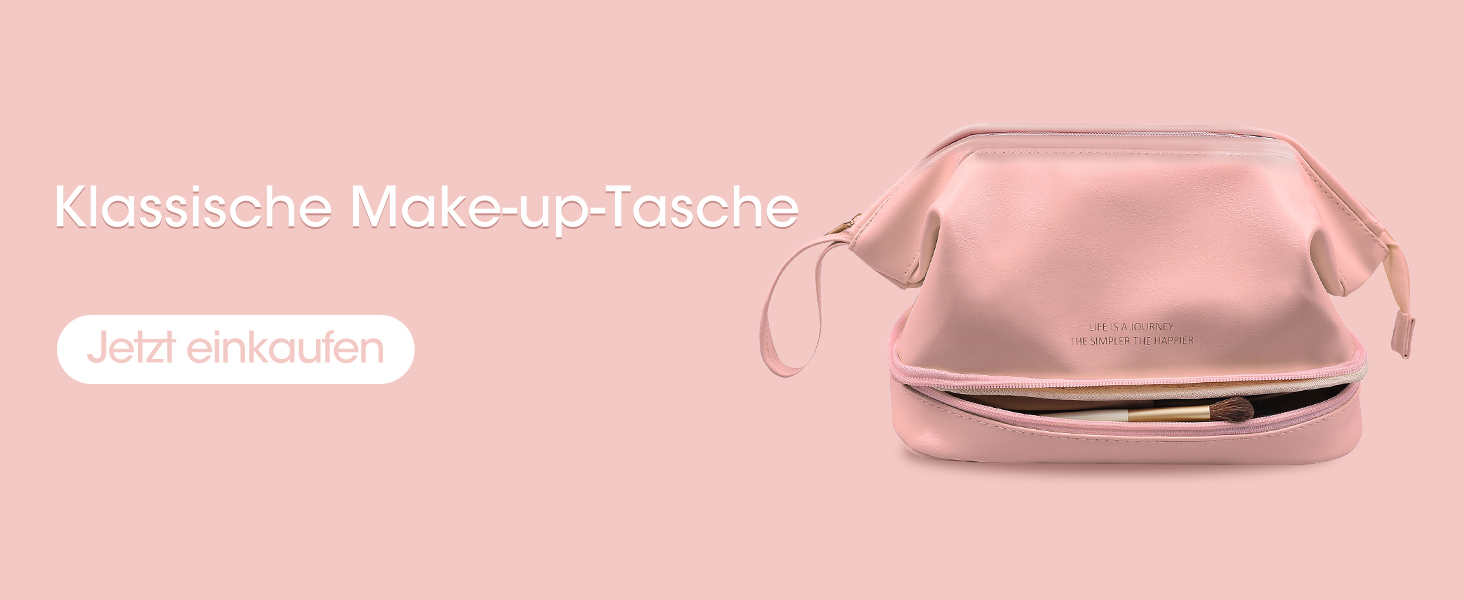 Косметичка для жінок Abiudeng: велика, водонепроникна, з відділенням для пензлів. Ідеальна для подорожей та зберігання макіяжу. Колір: коричневий