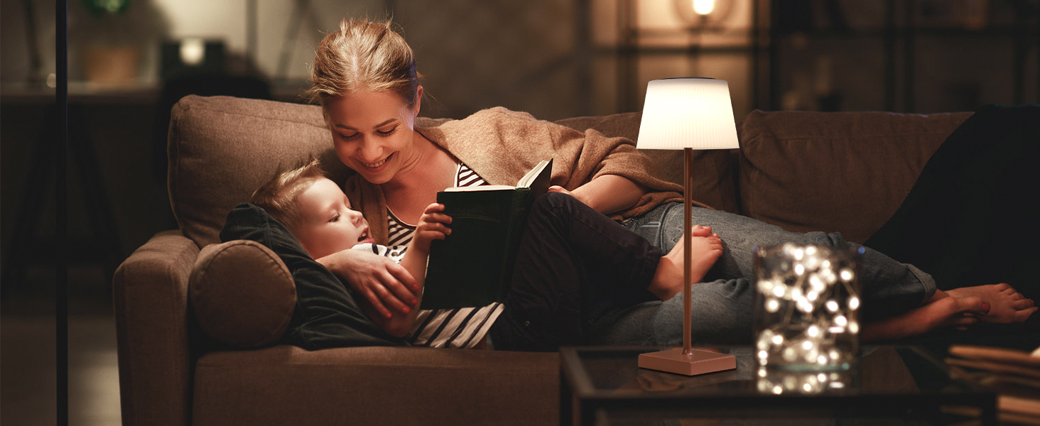 Світлодіодна настільна лампа Aigostar акумуляторна бездротова, з димером та 3 режимами кольору, водонепроникна IP54 для дому та саду (темно-коричнева)