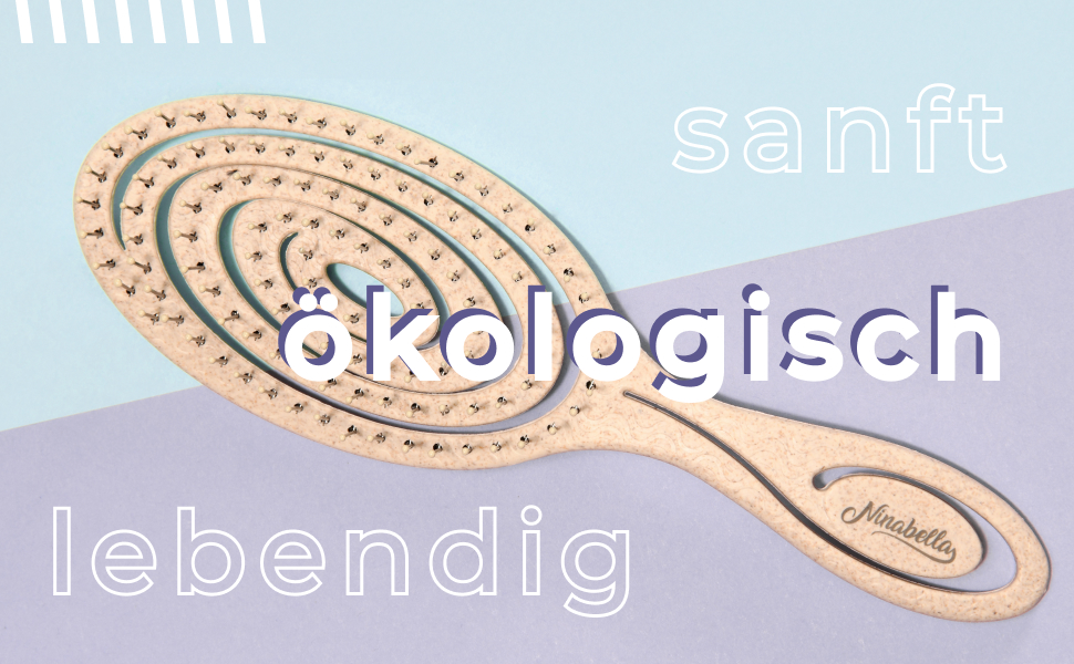 Гребінець для волосся Ninabella без пошкоджень - для жінок та чоловіків - розпушувач для кучерявого та довгого волосся - гребінець для волосся, натуральний, стандартний, кремовий