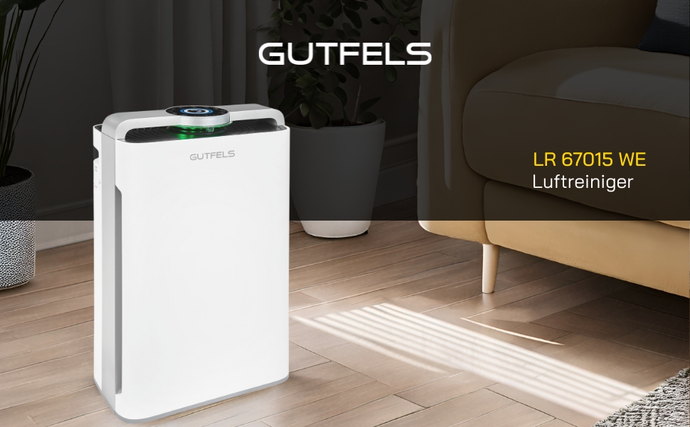 Повітряочисник та зволожувач повітря 2-в-1, 4-рівнева фільтрація, HEPA-11, бак для води, пульт ДУ, для приміщень 60-70 м², (LR 67015 we)