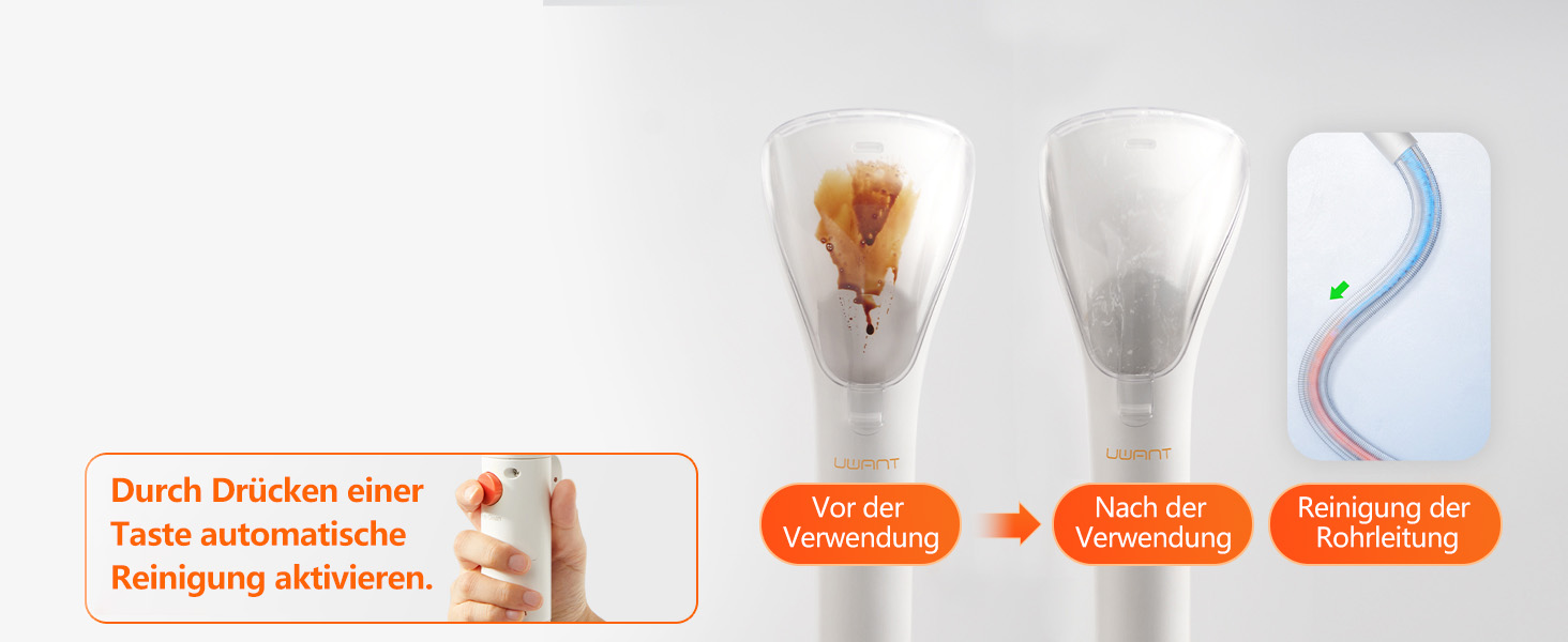 UWANT Теперішній пилосос для килимів, для диванів, килимів, м'яких меблів, мокрий/сухий пилосос з сильною потужністю всмоктування 12000Pa, 70dB (B200-білий-з щіткою для прасування)