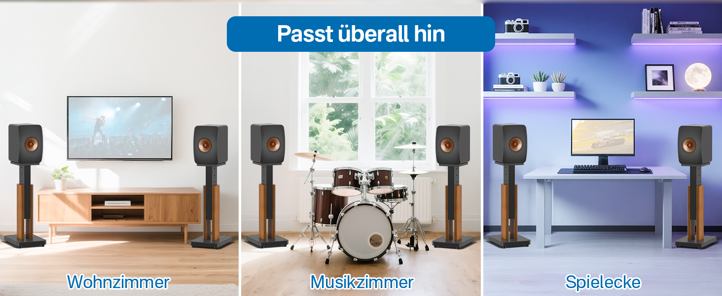 Регульовані підставки для акустики KEF LS50 Meta/Wireless II - Пара, дерев'яний масив, міцна конструкція (до 23 кг)