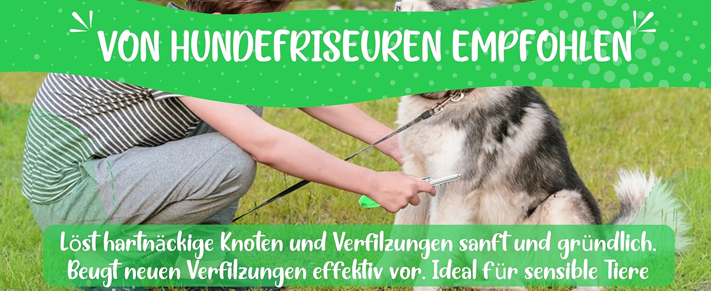 Гребінець для собак та котів Golden Pets Entfilzer Kamm - для середньої та довгої шерсті, 9 лез + електронний посібник з догляду