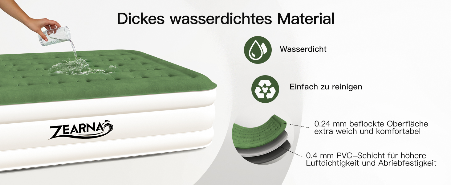 Надувний матрац для 2 осіб 203x152x40 см з електричним насосом, самонадувний, для дому