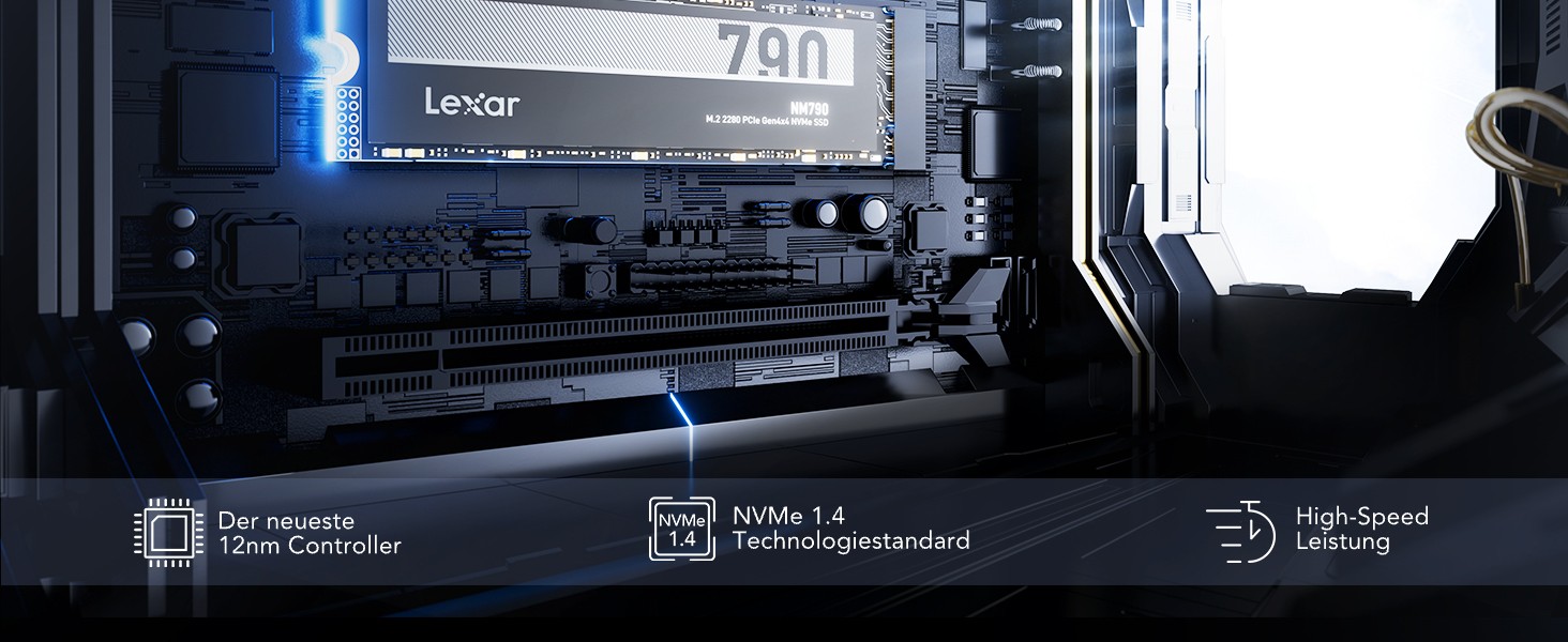 Lexar NM790 SSD 8TB PCIe Gen4x4 NVMe M.2 2280 - Швидкий SSD для PS5, PC, Laptop