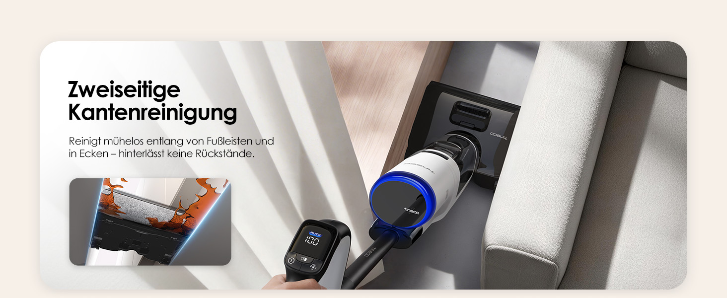 Вертикальний миючий пилосос Tineco Floor ONE S7 Stretch Turbo з функцією FlashDry та DualBlock