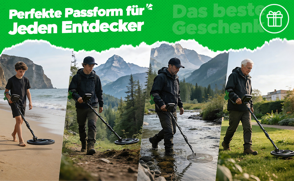 Металошукач для дорослих та дітей: професійний, водонепроникний, з котушкою 10” та лопатою. Ідеальний для пошуку золота на пляжі.