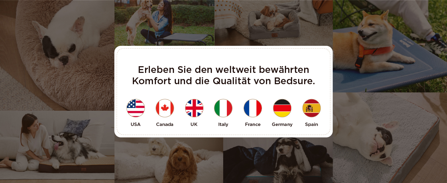 Ліжко для собак Bedsure великих порід – 89x63x17 см, зручне собаче ліжко з м'якою підстилкою, знімний та пральний чохол, антиковзаюча підкладка, сіре, L 89 x 63 x 17 см