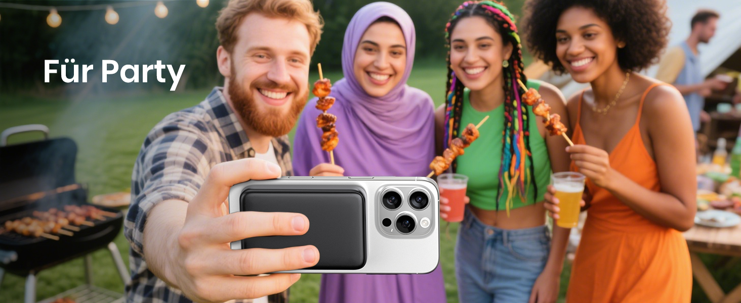 Power Bank Riapow 10000mAh з бездротовою зарядкою, PD 20W, USB-C, LED-індикатор (Чорний)