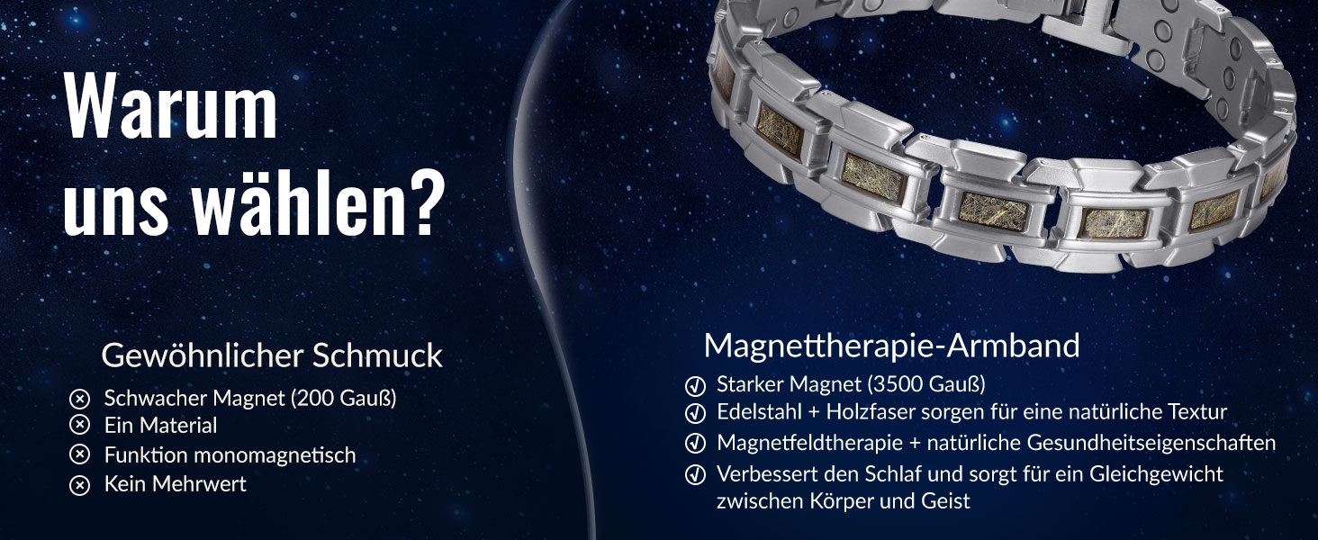 Чоловічий магнітний браслет RainSo зі скорпіоном, трирядний, з нержавіючої сталі, з інструментом для зняття ланок та подарунковою коробкою (сріблястий та шампань)