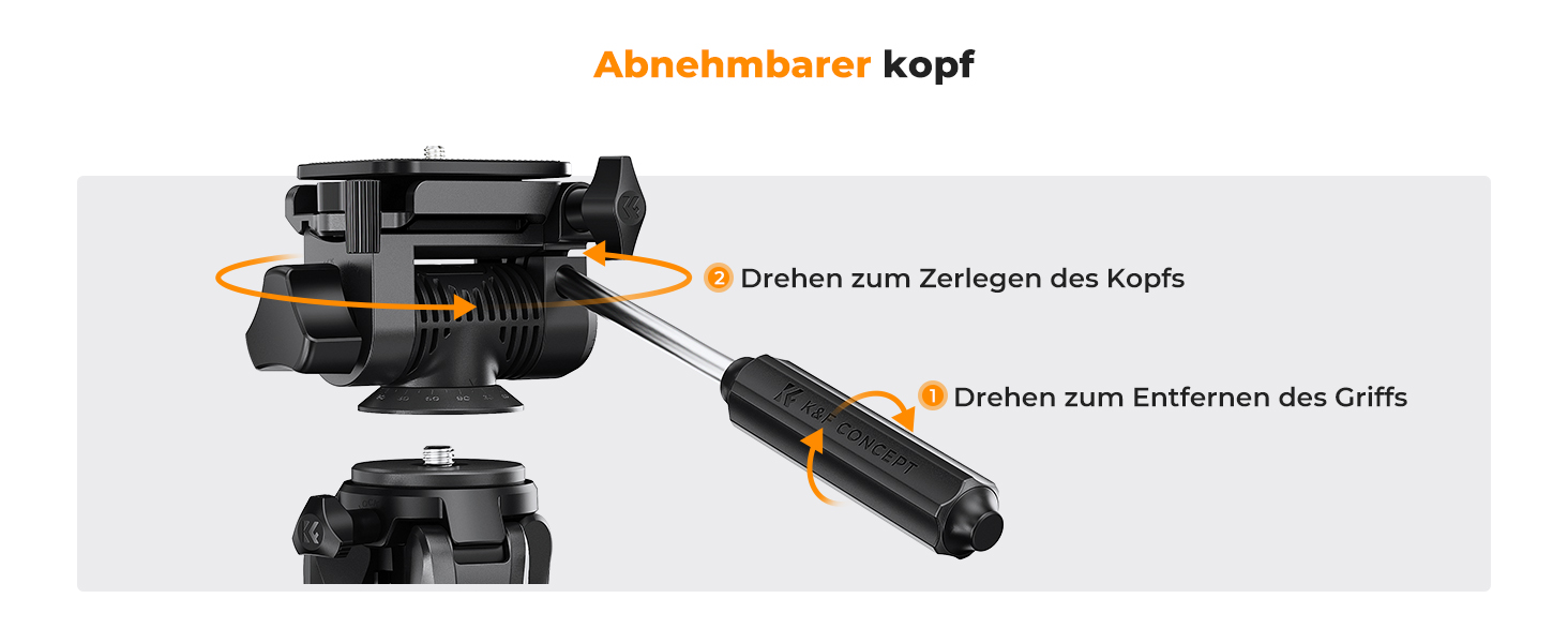 Штатив K&F Concept S255A3+BV01: Легкий штатив з сумкою, для камери/DSLR/відеокамери, з підтримкою смартфонів та планшетів (190см, 2-в-1)