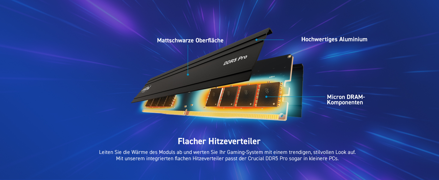 Crucial Pro DDR5 RAM 64GB (2x32GB) 5600MHz - Комп'ютерна пам'ять для ПК, Intel XMP 3.0 / AMD Expo