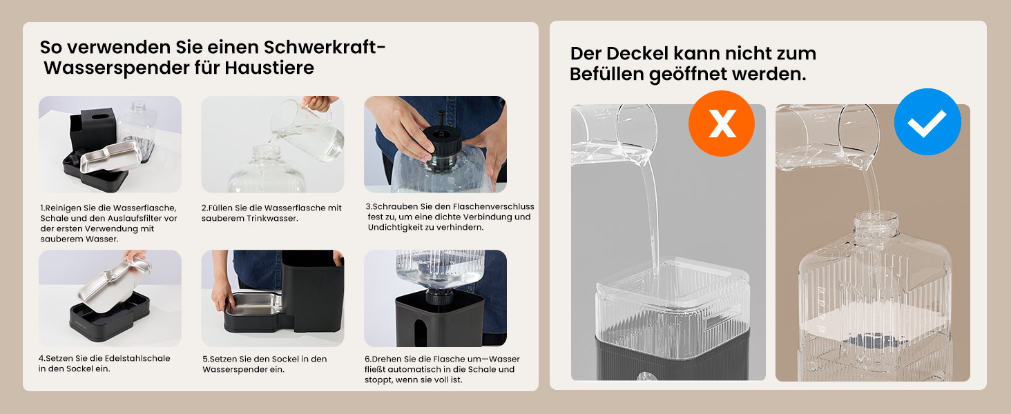 Автоматичний диспенсер води для собак та котів Gardner Pet, годівниця з нержавіючої сталі, велика ємність (8.5л), без електроенергії, BPA-free