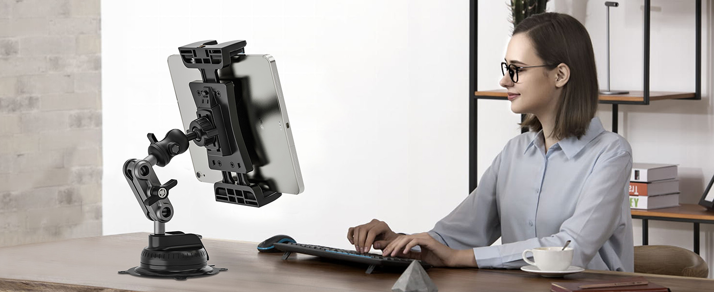 Утримувач для планшета в авто, 360° поворотний, універсальний, для iPad, iPhone, Galaxy, 4.7-12.9 дюймів