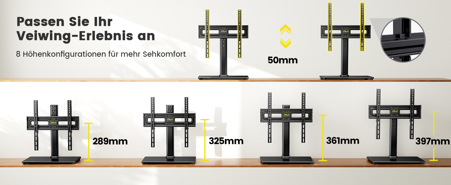 Підставка для телевізора поворотна, універсальна, для LED, LCD, Flat & Curved телевізорів 32-60 дюймів, до 40 кг, VESA 400x400 мм