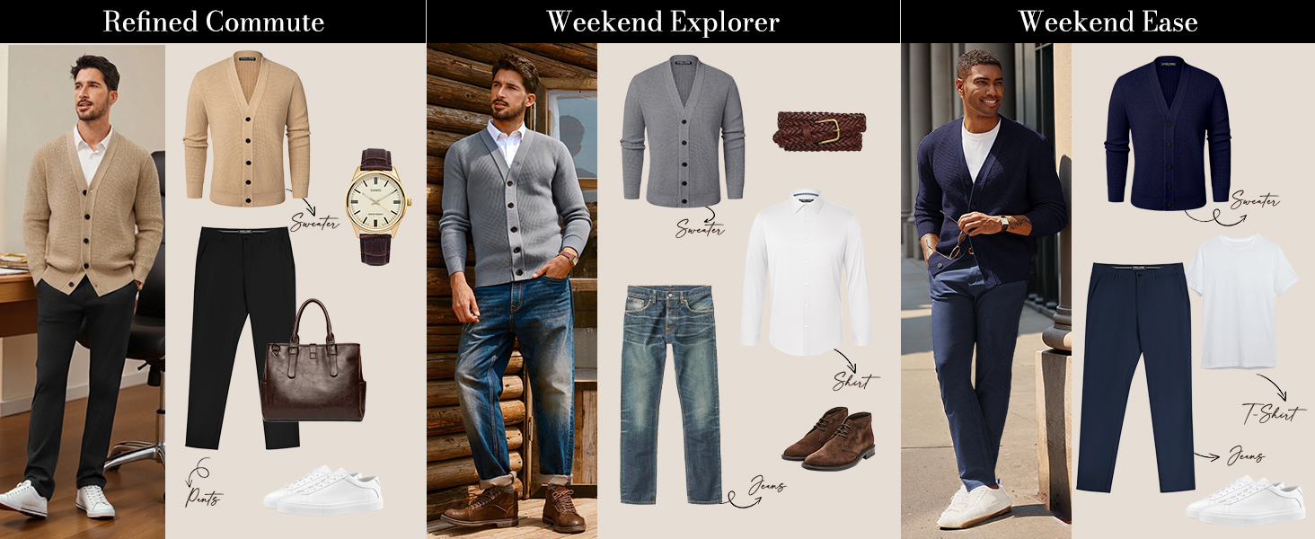 Чоловічий кардиган PJ PAUL JONES з в'язаним візерунком