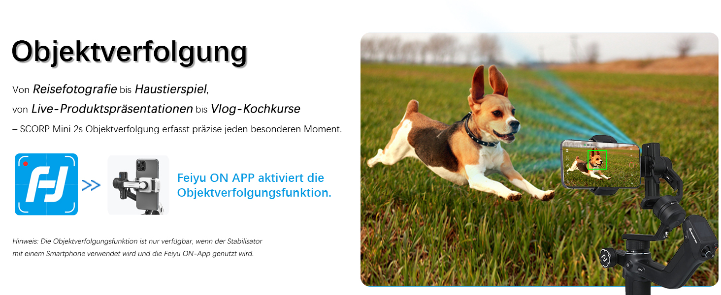 Feiyu SCORP Mini 2 Kit - Стабілізатор для бездзеркальних камер/Action-камер/iPhone/Samsung, Ручний 3-осьовий гiмбал з сумкою, світлом для селфі та подовжувачем. Чорний та білий кольори