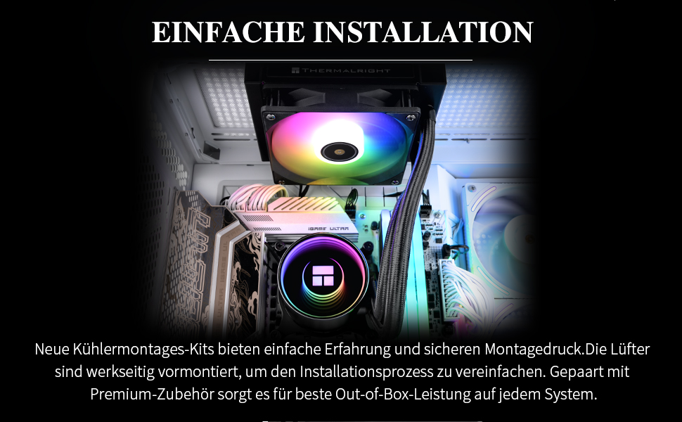 Thermalright Frozen Notte 120 ARGB - рідинне охолодження CPU з RGB підсвічуванням, 120мм, чорний