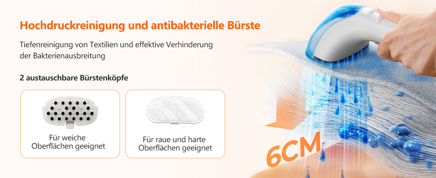 UWANT Теперішній пилосос для килимів, для диванів, килимів, м'яких меблів, мокрий/сухий пилосос з сильною потужністю всмоктування 12000Pa, 70dB (B200-білий-з щіткою для прасування)