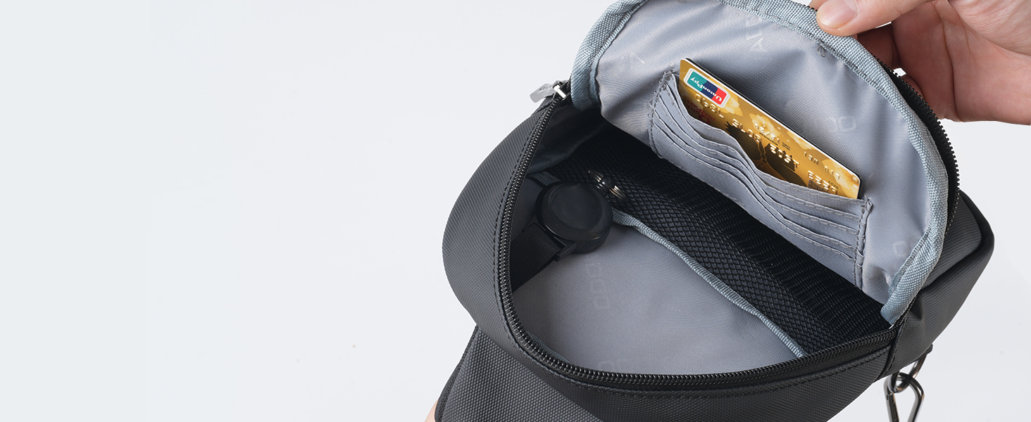 Сумка на груди Broadream: водонепроникна нагрудна сумка, чорна - для чоловіків та жінок, RFID-захист, для спорту та туризму