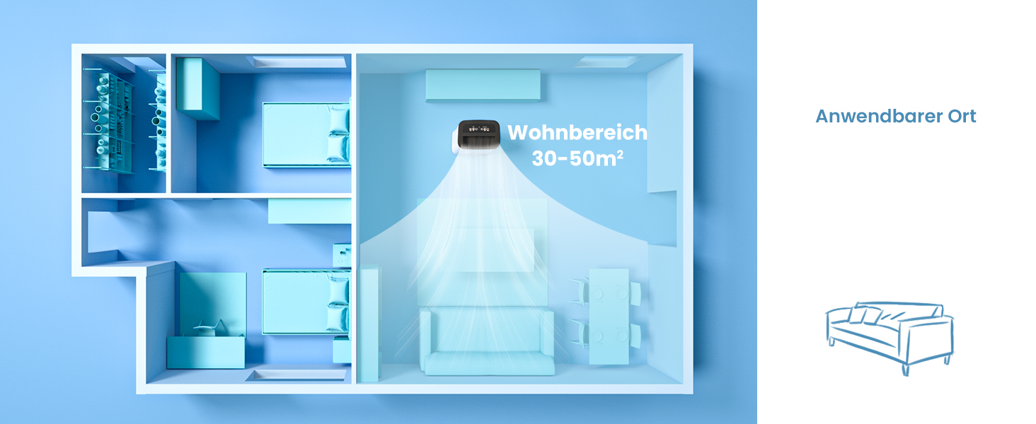 Зволожувач повітря COMFEE' MDDF-20DEN7: 20л/день, 40м², 3 режими, таймер, 3л бак