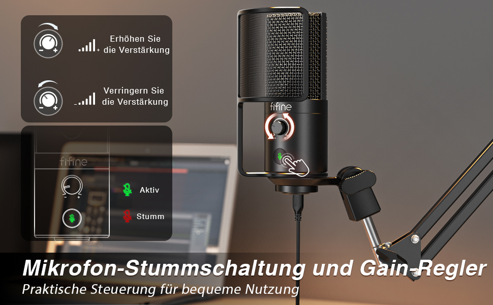 Мікрофон FIFINE T669PRO1: Комплект з кріпленням на штатив, для запису вокалу, подкастів та стрімінгу