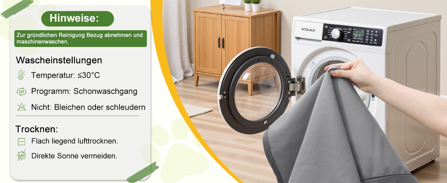 Ортопедичний лежак для собак великих порід 119x73 см, знімний чохол з екошкіри, м'який лежак-матрац для собак, сірий (L119xB73xH9 см)