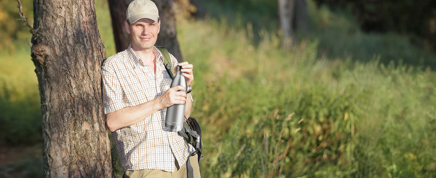 Термос-пляшка з нержавіючої сталі 1000 мл, без BPA, з подвійними стінками, для газованих напоїв, ізотермічна пляшка для кемпінгу, дітей, фітнесу, спорту, подорожей, хлопчиків та дівчаток 1000 мл