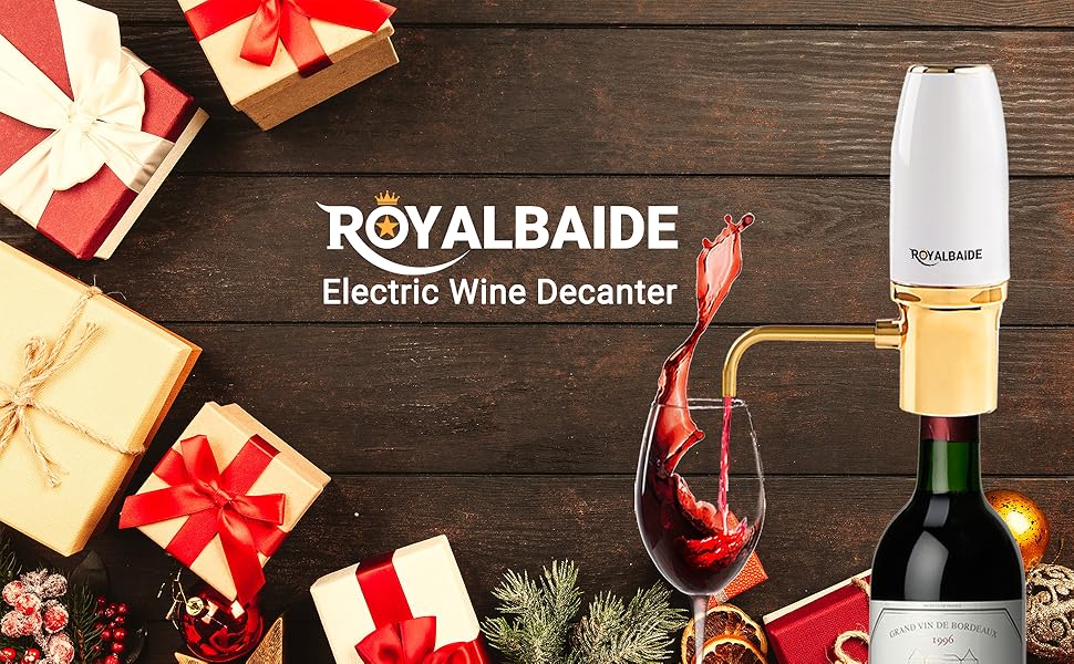 Electric Wine Aerator Dispenser, Electric Smart Decanter with Rechargeable USB Port, Electric Wine Decanter and Wine Dispenser Pourer, Wine Gift for Mother and Wife