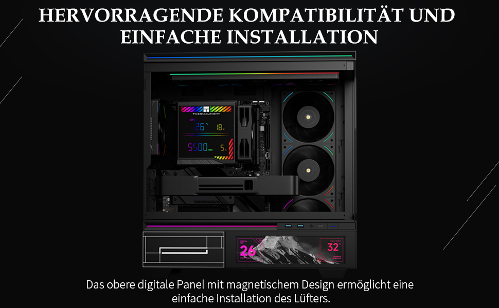 Thermalright Peerless Assassin 140 Digital Black - Кулер для CPU з 6 теплотрубками, для AM4/AM5 та Intel lga1700/1851/1200/2011