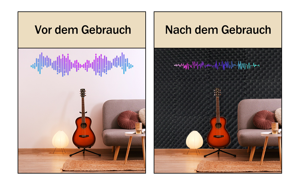 Акустичний поролон самоклеящийся пірамідальний, панелі для звукоізоляції та шумопоглинання (30x30x3 см, 36 шт), чорний — для студії, офісу та дому