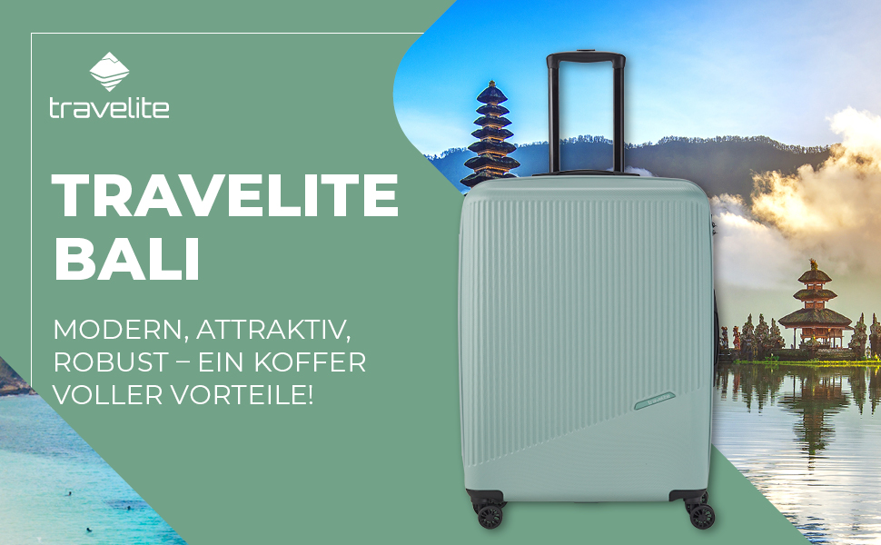 Чемодан Travelite Bali 77 см, 96 літрів, ABS, TSA-замок, Mint (Великий)