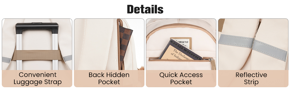 Сумка-рюкзак MOMUVO для підлітків та жінок, для ноутбука | Милий рюкзак для студентів та школярок 15.6' Бежевий Хакі