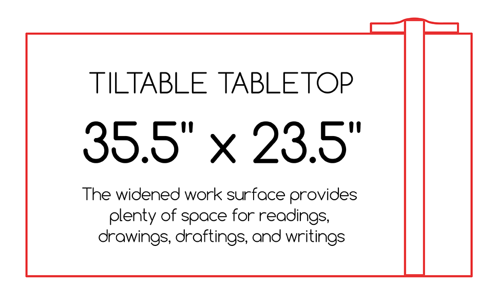 MEEDEN Vintage Wooden Art Drafting Table - Adjustable Height Drawing Desk for Artists, Crafting, Reading & Writing