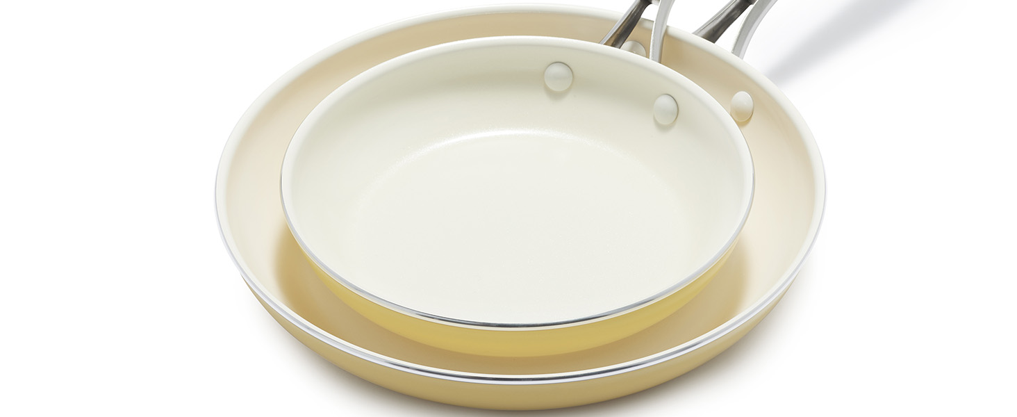 Набір посуду GreenLife Artizan 12 предметів з керамічним антипригарним покриттям, індукційний, безпечний (PFAS-free), сумісний з духовкою, можна мити в посудомийній машині, жовтого кольору