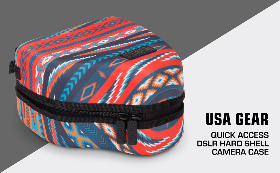 Чохол для DSLR камери USA Gear з жорсткою обшивкою, захистом Eva, швидким доступом, м'яким інтер'єром та гумовим руків'ям (колір: коричневий, веганський) (Südwesten)