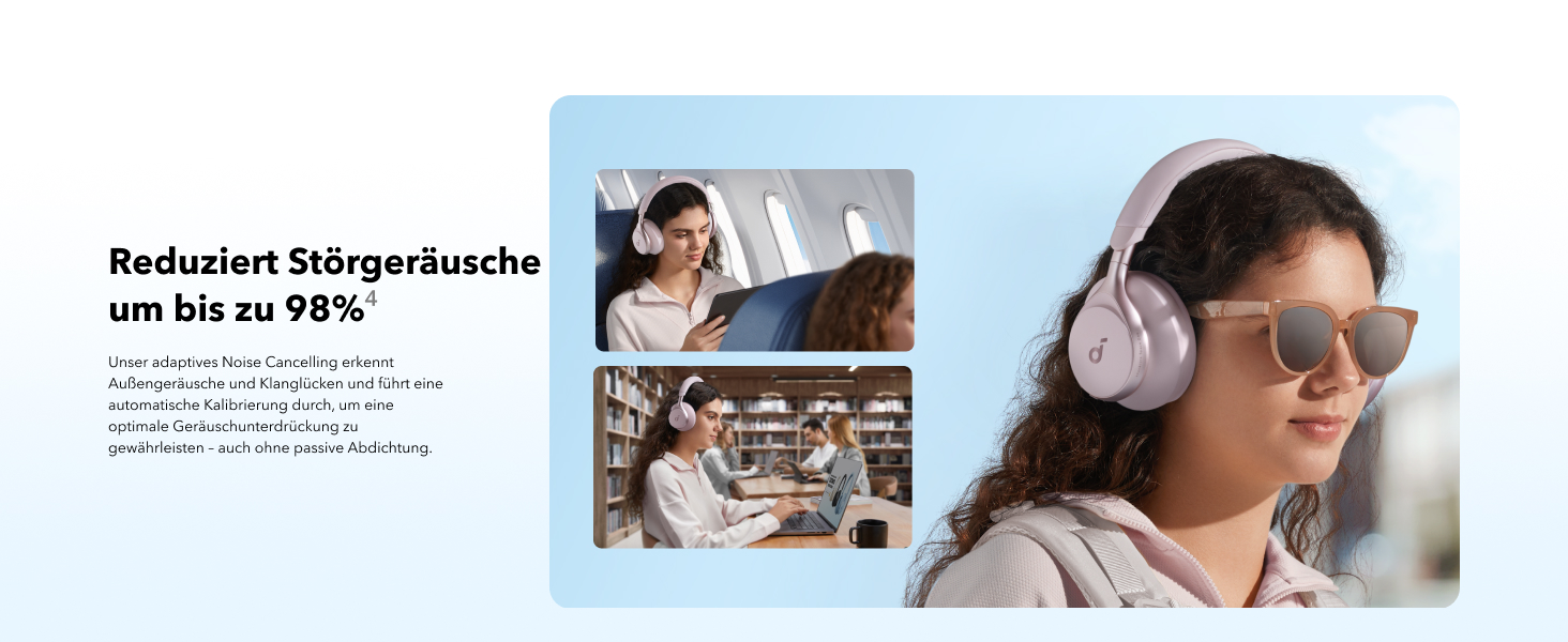 Soundcore Space One Рожеві Бездротові Навушники з Активним Шумозаглушенням Bluetooth 5.3, 40 годин, Hi-Res Audio, App