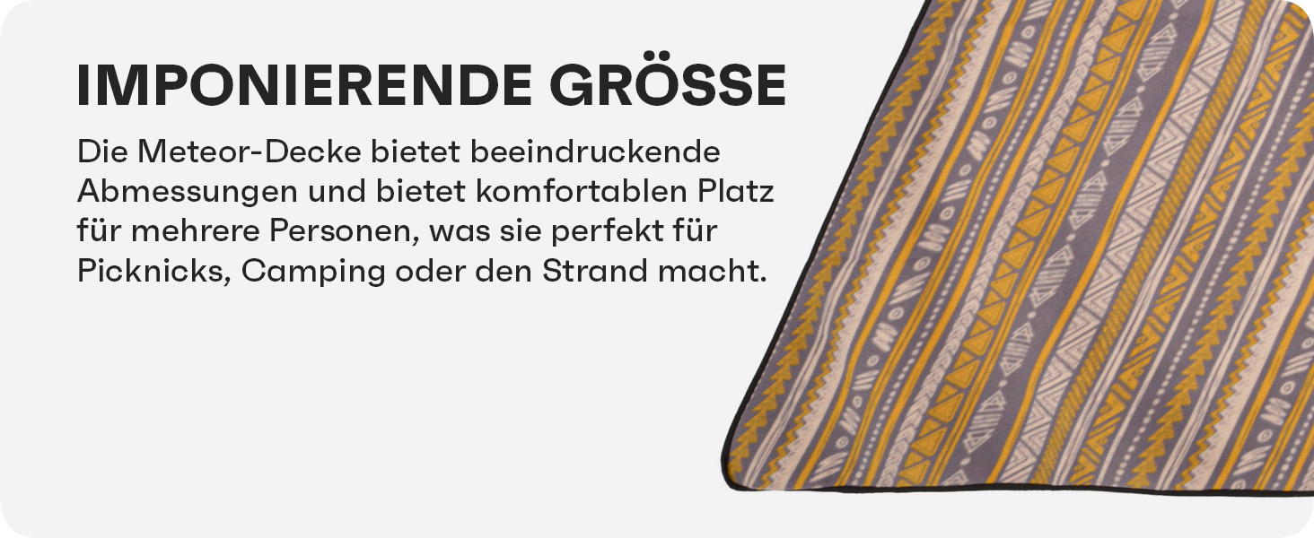 Плед для пікніка Meteor XXL водонепроникний, 150x190 см, синій - термоізольована килимок для кемпінгу, пляжу, саду