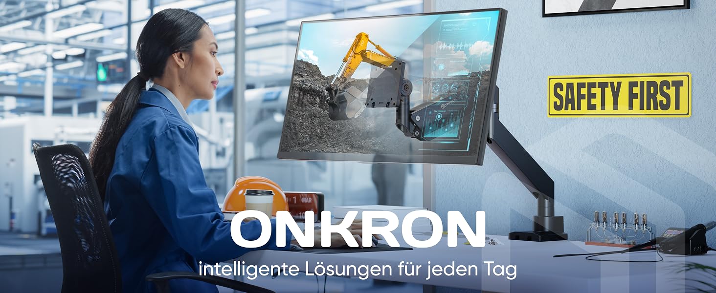 Кронштейн для монітора та телевізора ONKRON G130-B (17-57 дюймів), до 27 кг, VESA 200x200, чорний